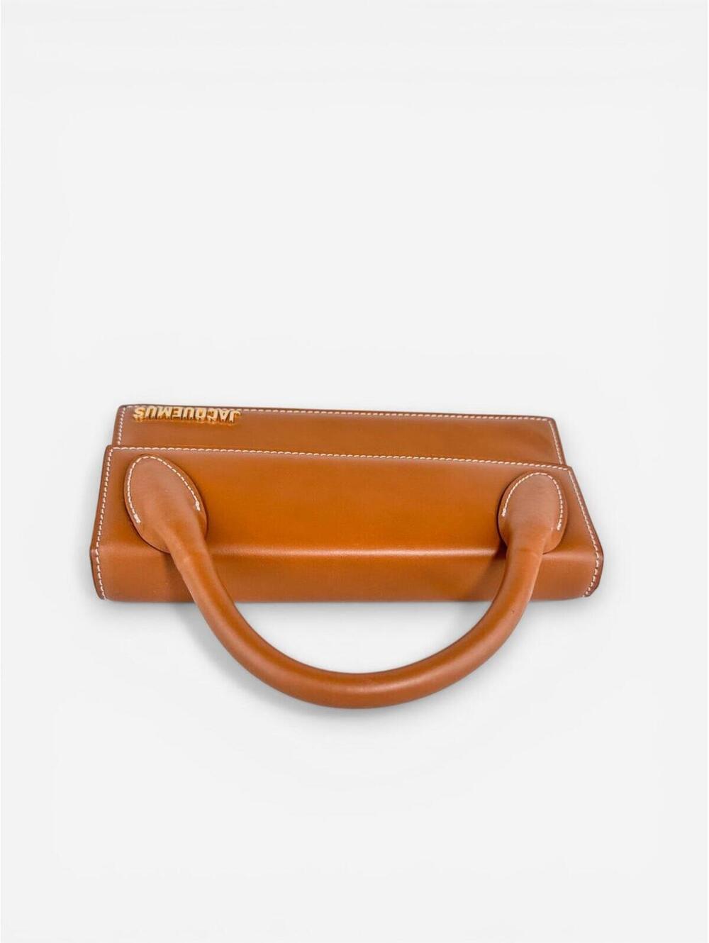 Jacquemus Le Chiquito Long Light Brown Calf Leather Top Handle Bag | New - Picture 6 of 9